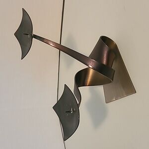 VTG MCM Ferart Sculptural Candle Holder Artisan Metal Modernist Hand Forged